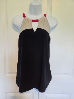 The Limited Black, Beige & Red Halter Camisole